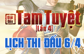 LỊCH THI ĐẤU NGÀY 6/4
